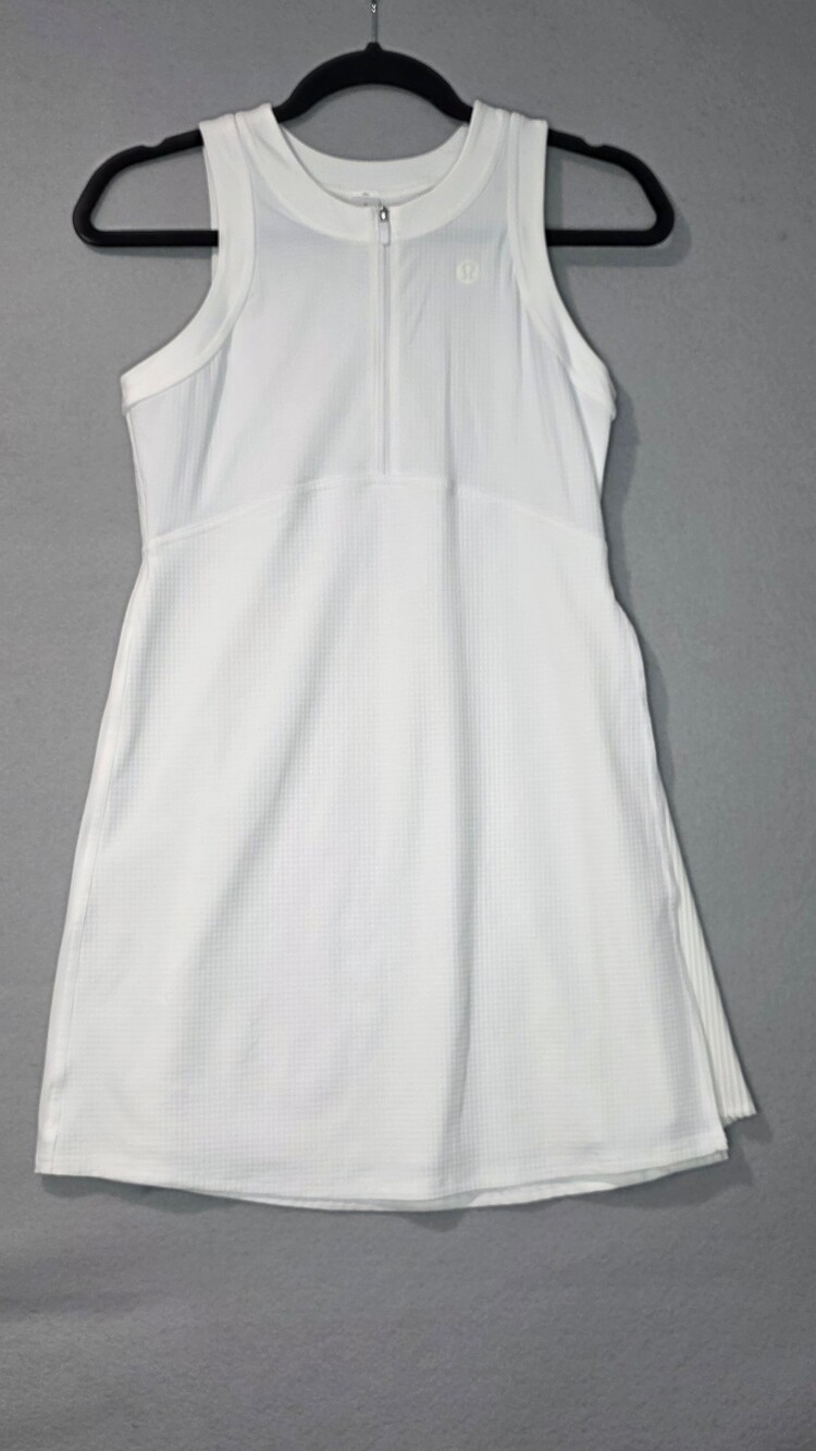 Lululemon Grid-Texture Sleeveless Tennis Dress in White - LW1DZYS -  Size 4